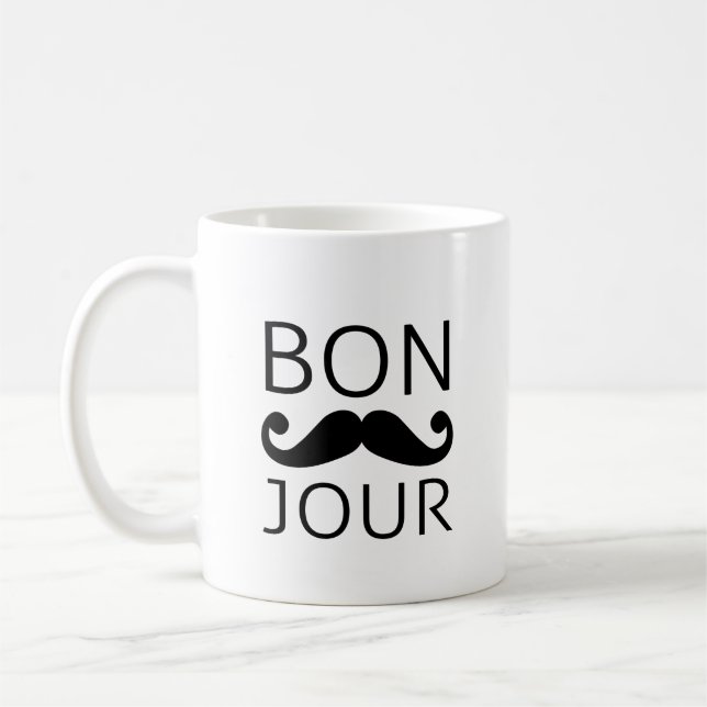 Mug Moustache de Bonjour (Gauche)