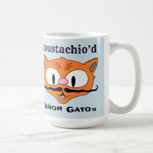 Mug "moustachio" Señor Gato guidon barre moustache cha