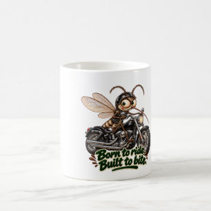Mug Moustique Motard Drôle Né pour Rouler Construit po