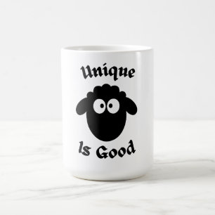 Mug mouton noir : Unique est bon