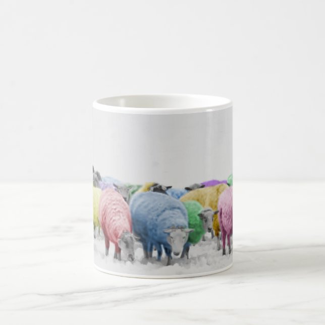 Mug Moutons colorés d'arc-en-ciel (Centre)