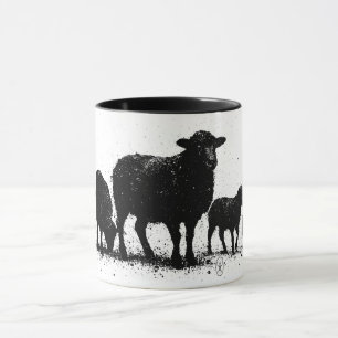 Mug Moutons des Orcades — Troupeau en Silhouette à l'E