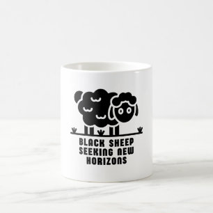 Mug Moutons noirs à la recherche de nouveaux horizons