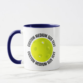 Mug Moyen Texte BLEU NAVY Combo 11oz Pickleball Person
