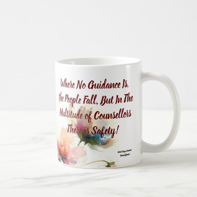 MUG MOYENNE ET COULEUR D'EAU ROSE INSPIRATIONNELLE FLO (Droite)