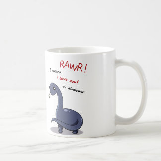 Mug moyens de rawr de brontosaure je t'aime :)