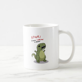 Mug Moyens de Rawr je t'aime dans le dinosaure