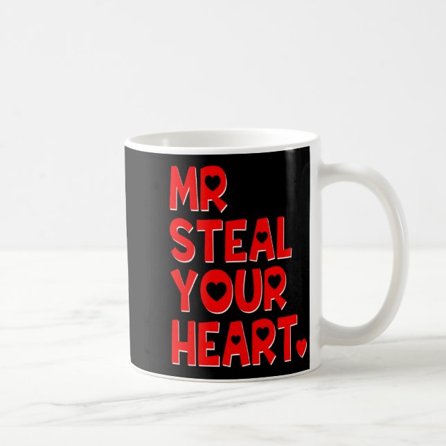 Mug Mr Steal Your Heart Funny Valentines Day Boys Men  (Droite)