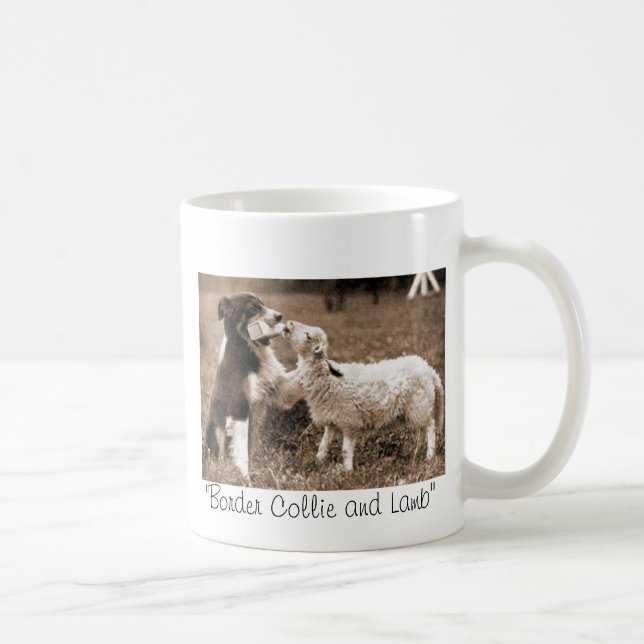 Mug ~Mug de "border collie et d'agneau " (Droite)