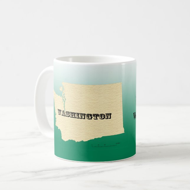 Mug - Mug de l'Etat de Washington avec la ville (Devant gauche)