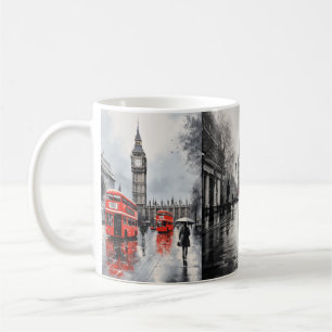 Mug "Mug en céramique blanche à thème Londres - Iconic