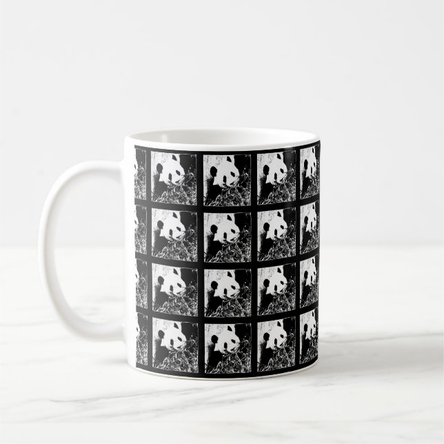 Mug Mug, Pandas géant Pop Art, noir et blanc (Gauche)