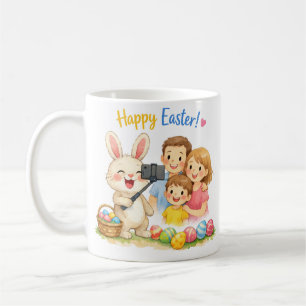 Mug « Mug selfie de lapin de Pâques joyeux » 