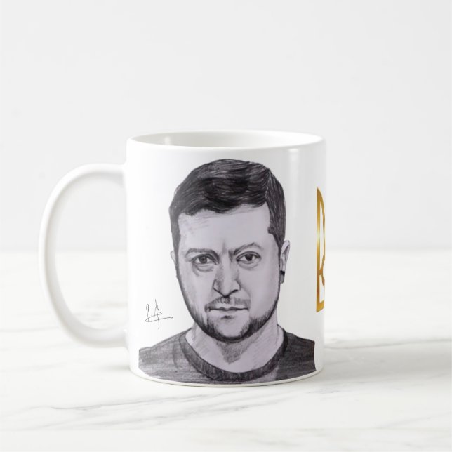 Mug Mugue Autographe Zelensky (Gauche)