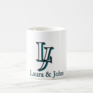 Mug Mugue avec Initiales de Couple Personnalisées Cade