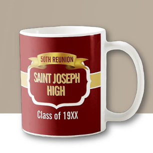 Mug Mugue Cadeau Personnalisé Marron pour les 50 ans d