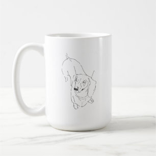 Mug Muguet Chien Sausage Mignon – Dessin au trait Doxi
