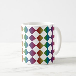 Mug Multicolore Diamant Harlequin Damier