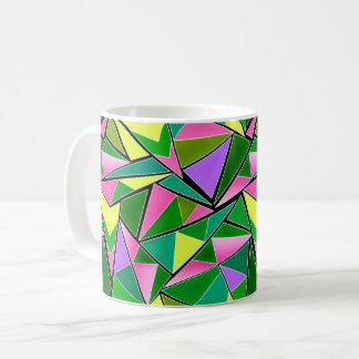Mug Multicolored bright neon geometric pattern