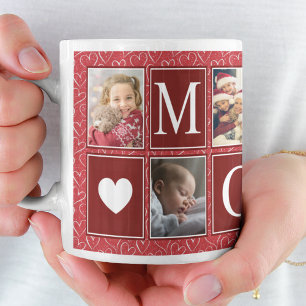 Mug Multiphoto Red Heart Motif maman photo