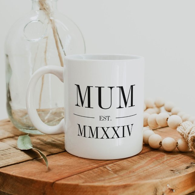 Mug Mum Roman Année Numérique Établie (Créateur téléchargé)