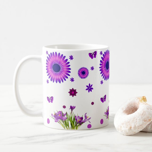 Mug muqueuse florale (Avec donut)