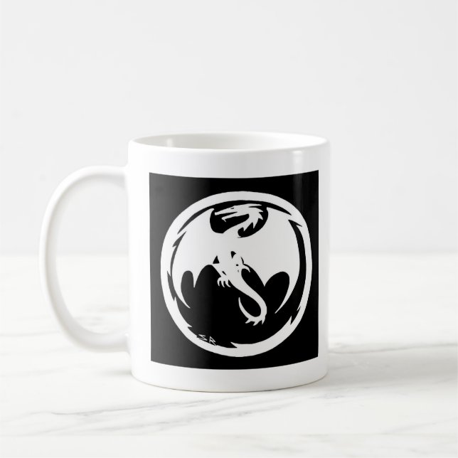 Mug Muqueuse noire du Dragon blanc (Gauche)