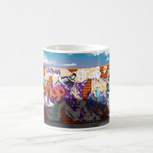 Mug Mur de graffiti de hip hop urbain.