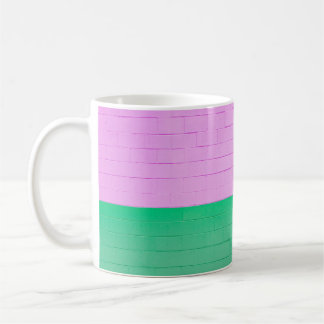MUG MUR PEINT ROSE ET VERT