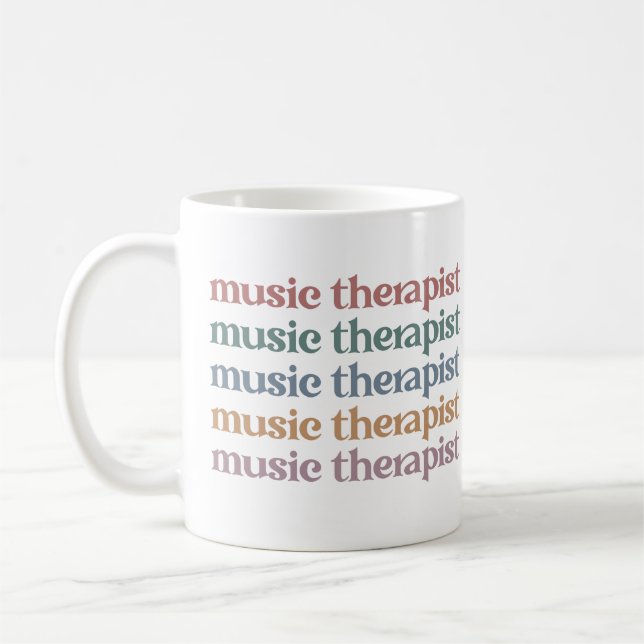Mug Music Therapist Retro Music Therapy Cadeaux (Gauche)