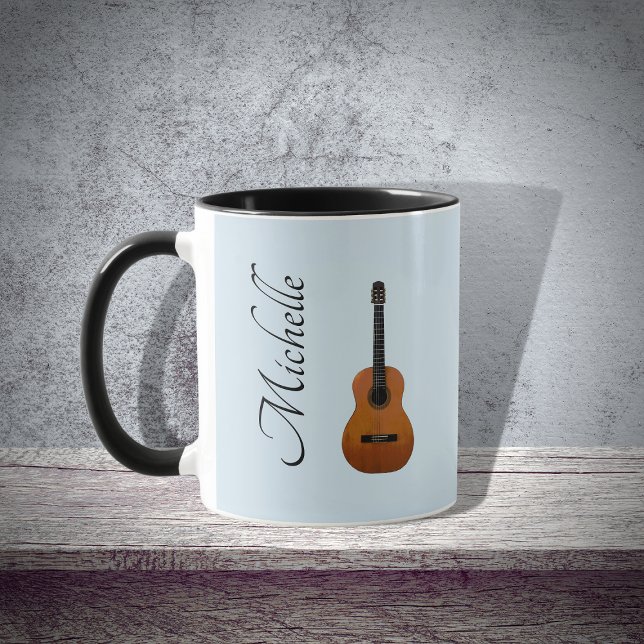 Mug Musicien de guitare de instruments de musique bleu (Créateur téléchargé)