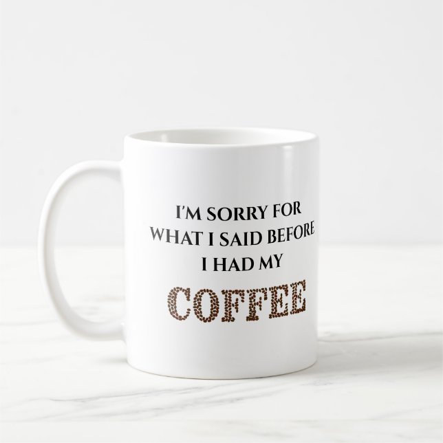 Mug Musique à café humoristique (Gauche)