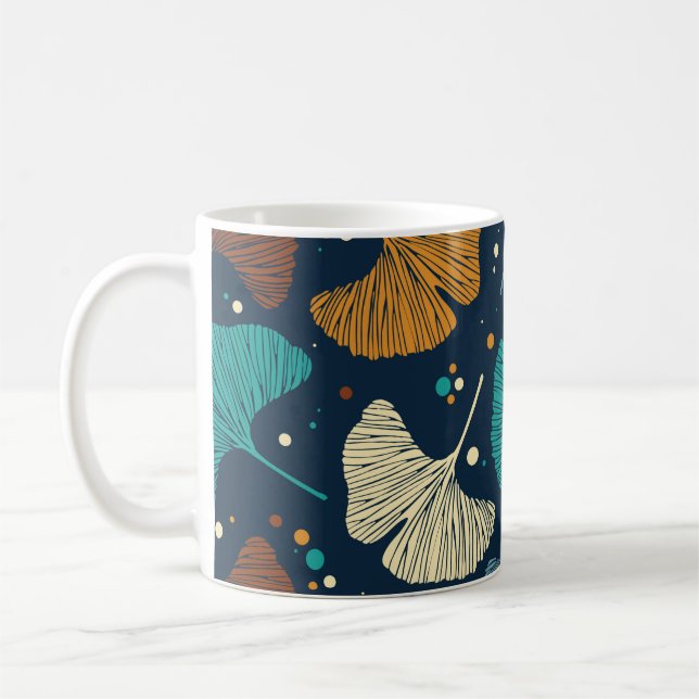 Mug Musique à feuilles florales (Gauche)