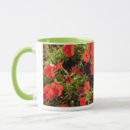 Mug Musique à fleurs rouges