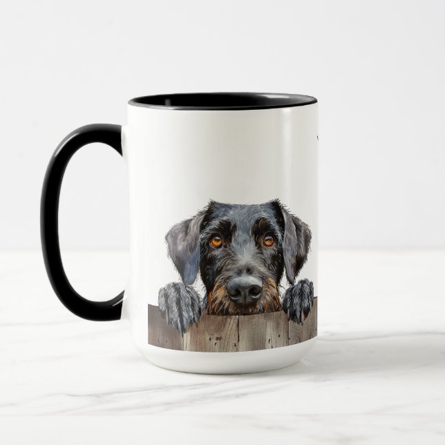 Mug Musique À poils durs allemande Pointer Chien (Gauche)