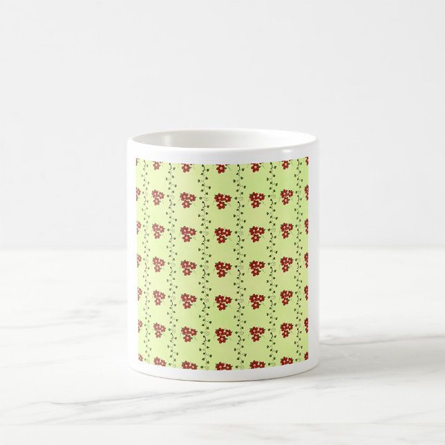Mug Musique à rayures florales (Créateur téléchargé)
