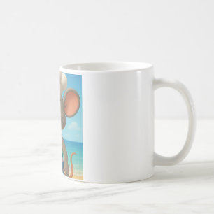 Mug Musique à souris de la plage d'été Belle crème g