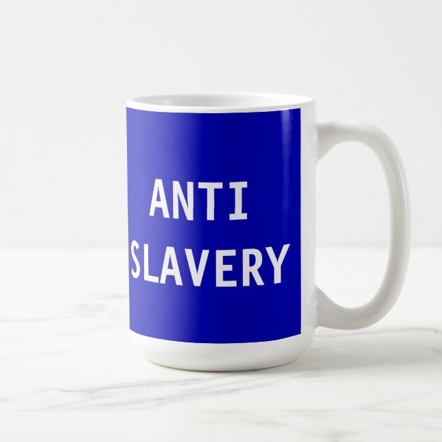 Mug Musique anti-esclavage bleu (Droite)