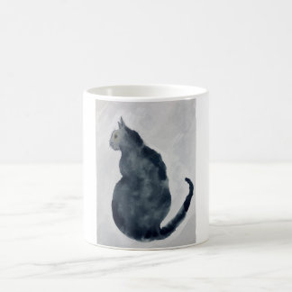 Mug Musique avec chat Aquarelle Gris