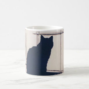 Mug Musique avec chat noir à la fenêtre