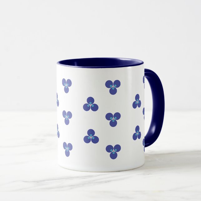 Mug Musique avec motif bleu rouge turc (Devant droit)