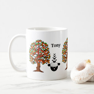 Mug Musique blanche de l'arbre du mouton