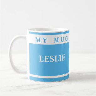 Mug Musique bleue avec des noms