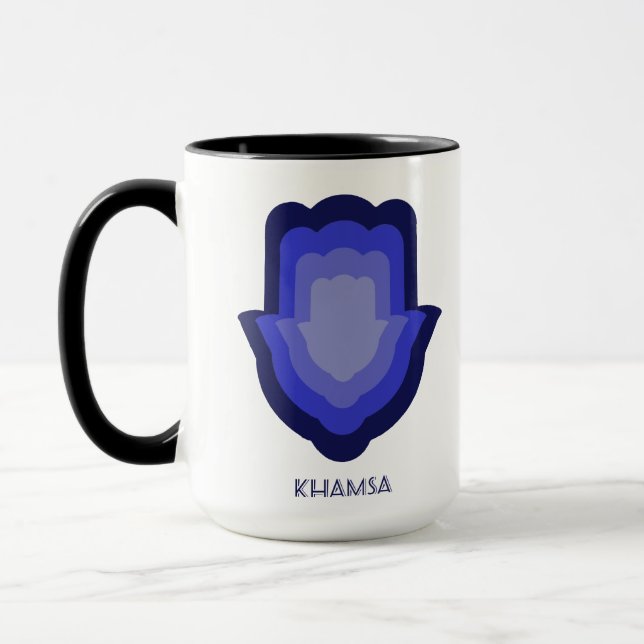 Mug Musique bleue Khamsa (Gauche)