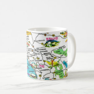 Mug Musique cartographique du sud de la Californie vin