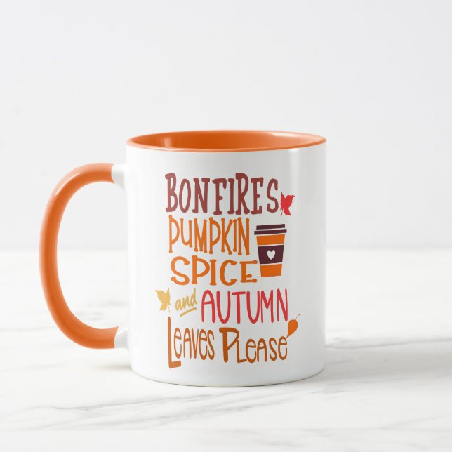 Mug Musique Citrouille d'automne (Gauche)