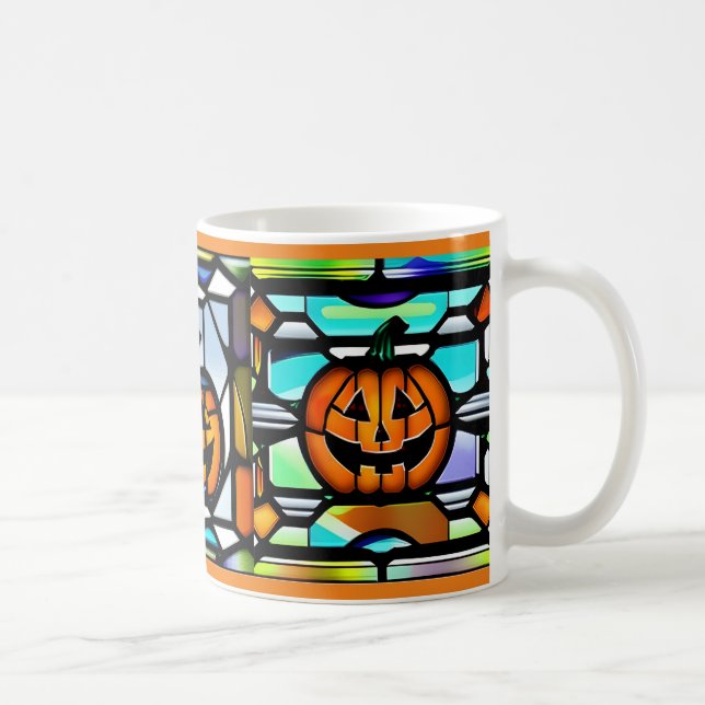 Mug Musique Citrouille Halloween en verre tendu (Droite)