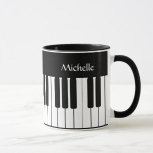 Mug Musique clavier de piano Musique personnalisée