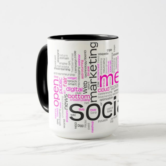 Mug Musique combo marketing des médias sociaux (Devant gauche)