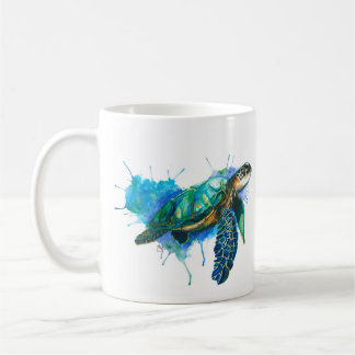 Mug Musique d'aquarelle de la tortue marine